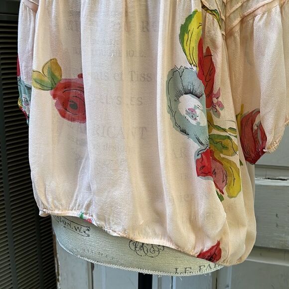 ANTHROPOLOGIE,  ONE FINE DAY SHEER FLORAL SHIRT  Size M - Picture 5 of 9